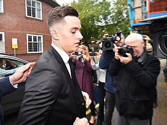 Derby County players Tom Lawre...